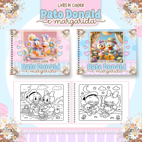 Livro de Colorir PATO DONALD E MARGARIDA