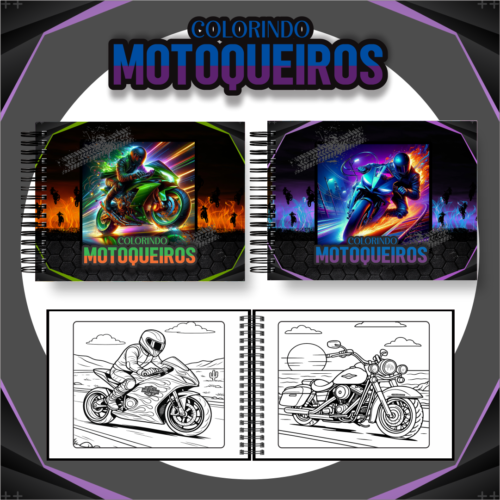 Livro de Colorir MOTOQUEIRO