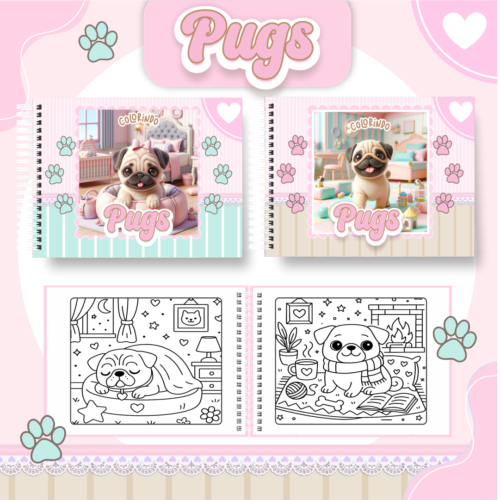 Livro de Colorir PUG