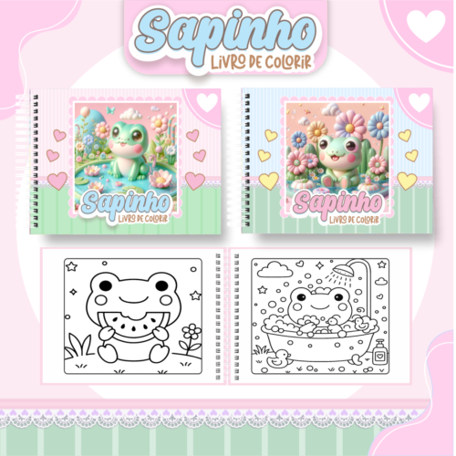 Livro de Colorir SAPINHO KAWAII
