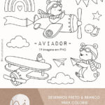 Aviador | Para colorir