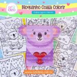 Arquivo Digital - Bloquinho Coala para Colorir