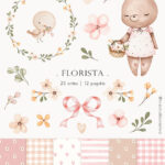 Kit Digital Ursinha Florista