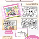 Cards para Colorir – Monstrinho Labubu