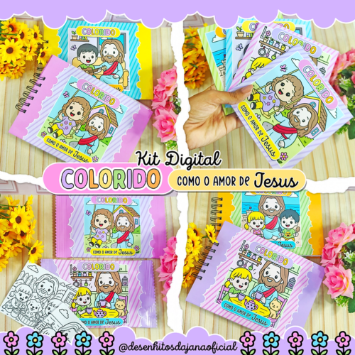 Kit Digital Colorido como o amor de Jesus