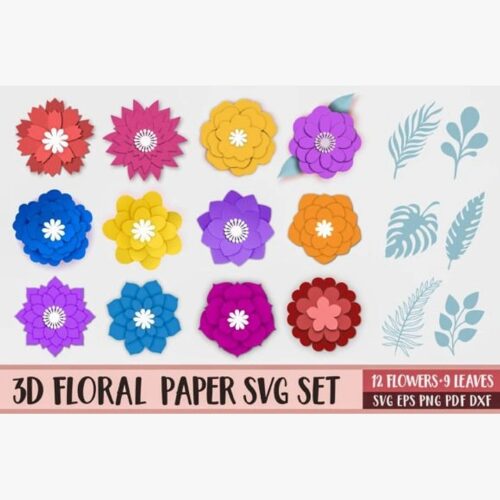 ARQUIVO DE CORTE FLORES 3D 2
