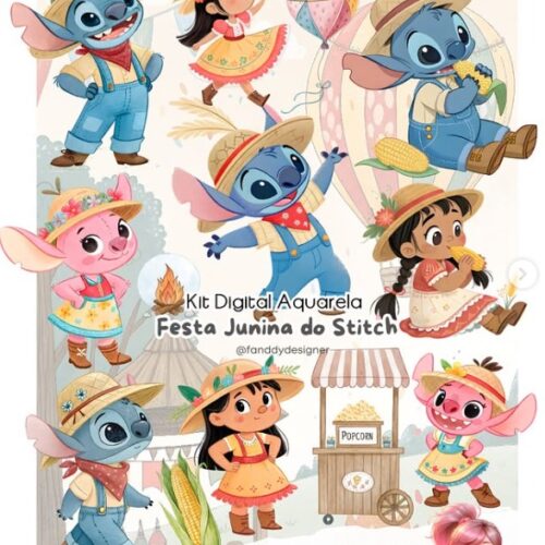 Kit Digital Festa Junina Stitch
