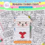 Arquivo Digital - Bloquinho Cordeiro para Colorir
