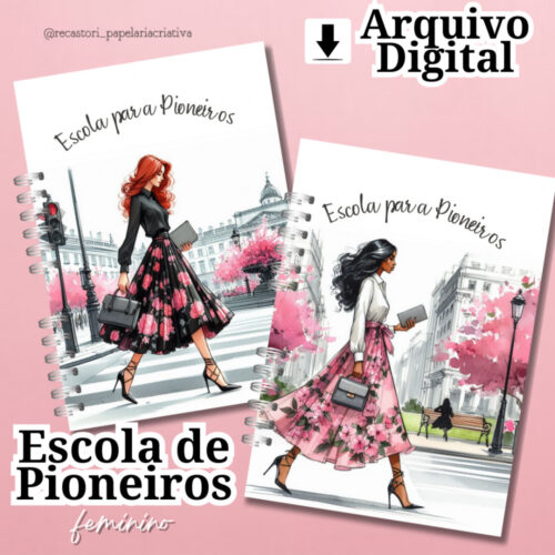 Kit Digital Caderno Escola Para Pioneiros Feminino