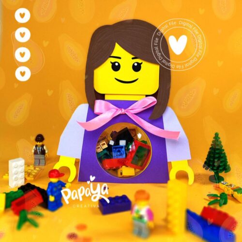 Porta Esfera Lego Girl  - Arquivo Digital
