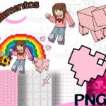 Kit Digital Minecraft Rosa