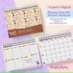 Planner Duo Harry Potter - Mensal e Semanal Permanente A5 (arquivo digital)