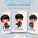 CAPA LIVRINHO DE ORAÇÕES - TEMA : SÃO CARLO ACUTIS