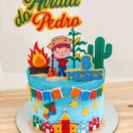 ARQUIVO DE CORTE TOPO DE BOLO Festa Junina Menino
