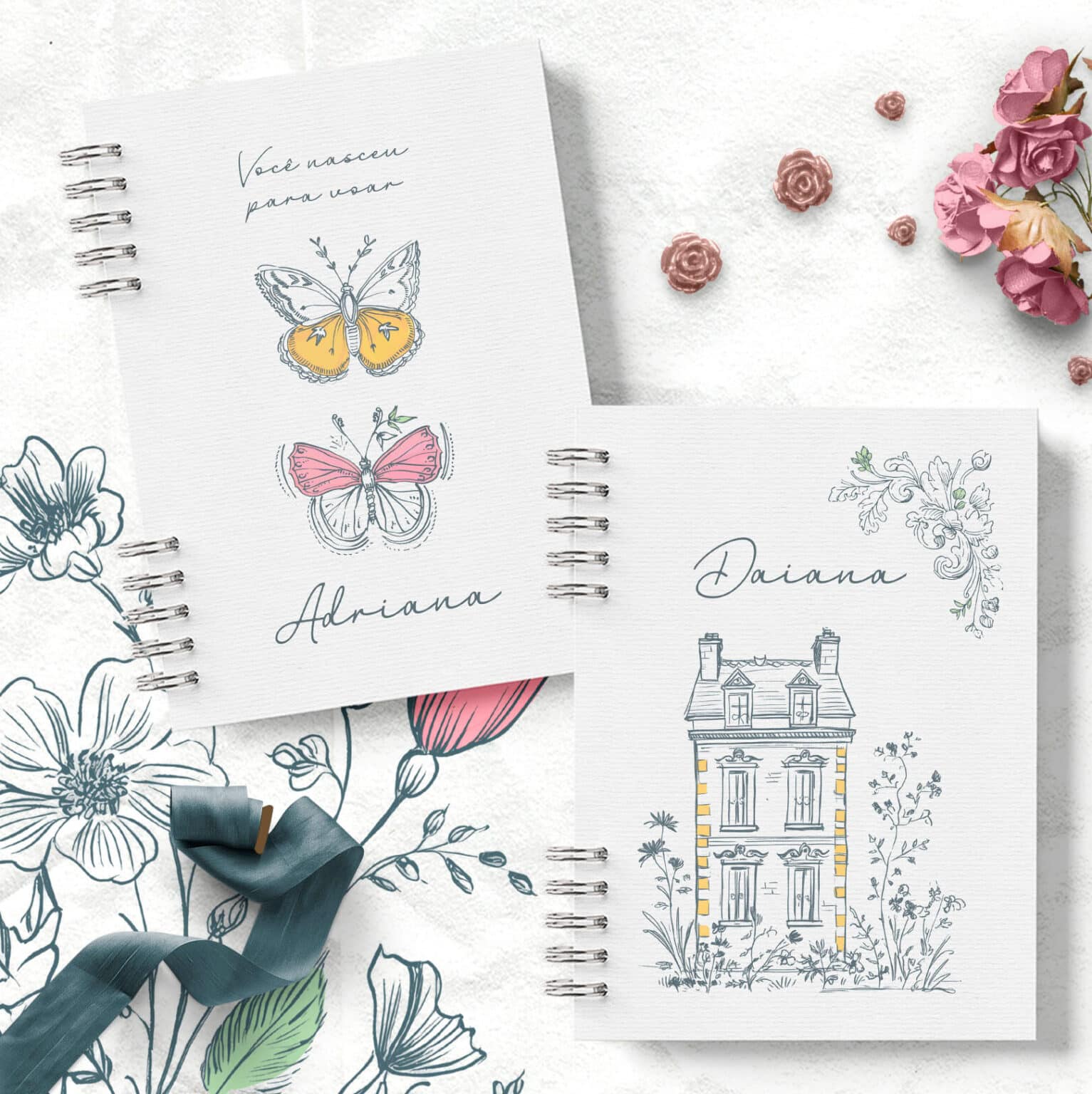 Arquivo Kit 7 Capas e Miolo Pautado Coleção Refúgio Encantado - Imagem 7