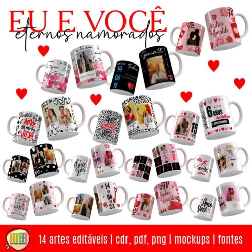 ESTAMPAS EU E VOCÊ CANECAS (namorados)
