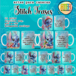 ESTAMPAS STITCH FRASES CANECAS