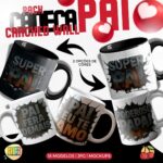 Arte Caneca Dia dos Pais Cracked Wall