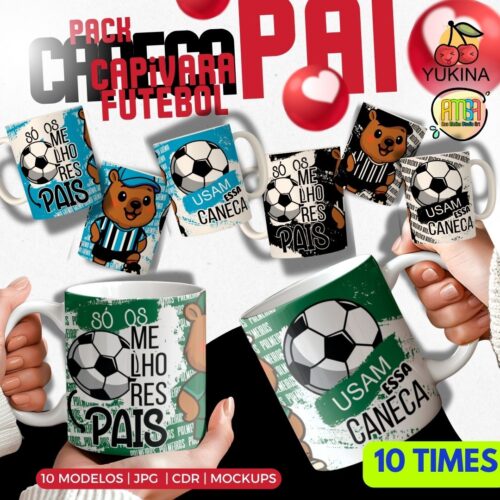 Arte Caneca Futebol Times Capivara Pais