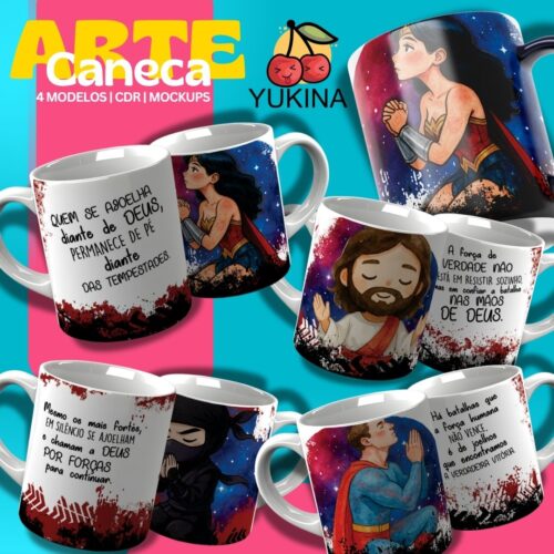 Arte Caneca Força que vem do alto