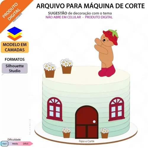 ARQUIVO DE CORTE TOPO DE BOLO Bobbie Goods Casinha