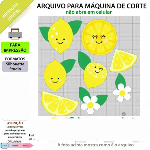 ARQUIVO DE CORTE TOPO DE BOLO Limões