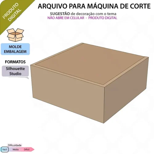 Arquivo de Corte Molde Caixa 3,9 x 9,2