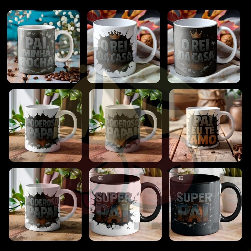 Arte Caneca Dia dos Pais Cracked Wall - Imagem 3