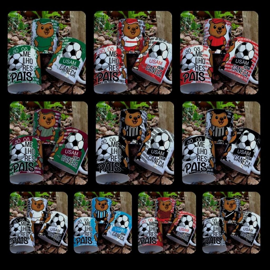 Arte Caneca Futebol Times Capivara Pais - Imagem 2