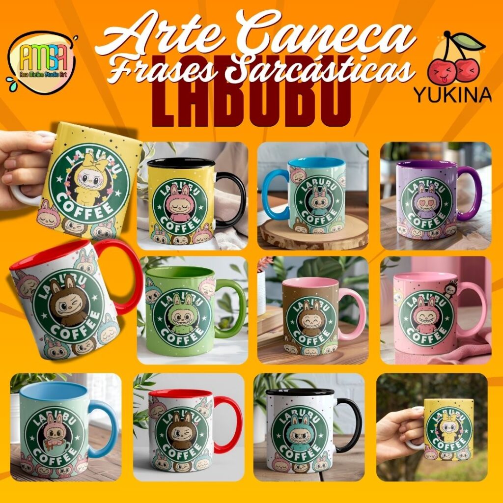 Arte Caneca Labubu Starbucks - Imagem 2