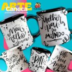 Arte Caneca Dia dos Pais Lettering