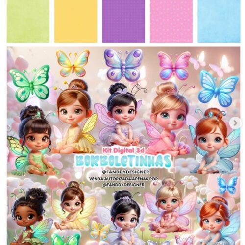 Kit Digital BORBOLETINHAS MASCOTE BABY