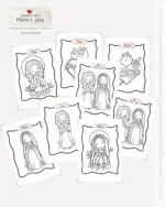 Kit Pronto para Imprimir: Cards A5 Sagrado Coração: Maria e Jesus - Imagem 2