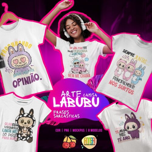 ESTAMPAS LABUBU FRASES SARCÁSTICAS CAMISAS