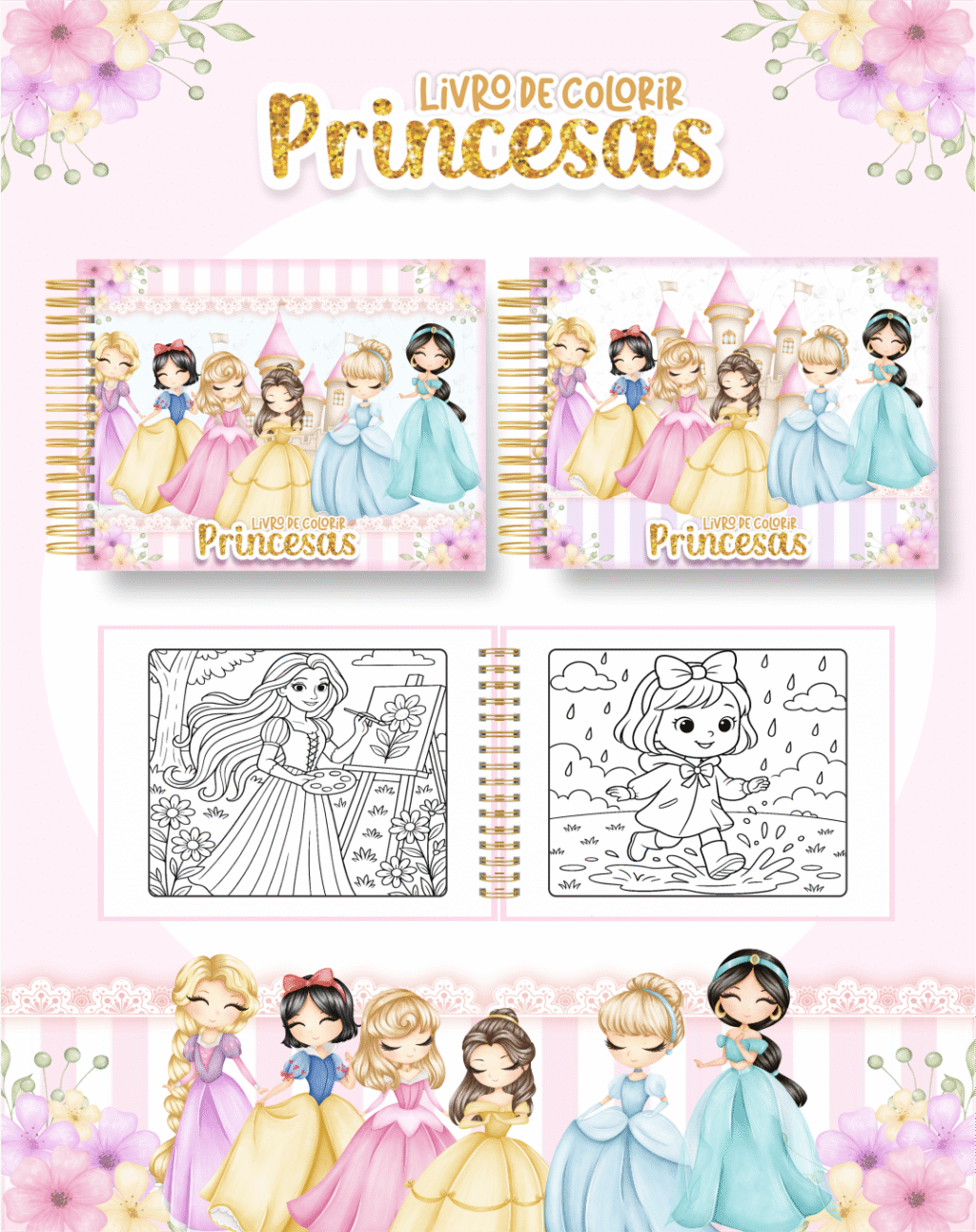 Livro de Colorir PRINCESAS 2 - Imagem 1