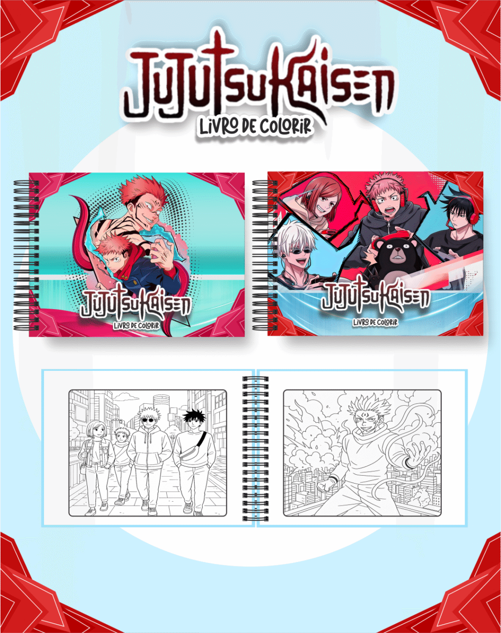 Livro de Colorir JUJUTSU KAISEN - Imagem 1
