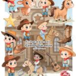 Kit Digital COWBOY FAROESTE AQUARELA
