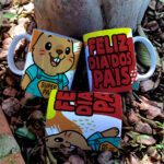 Arte Caneca Dia dos Pais Capivara - Imagem 6