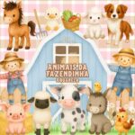 Kit Digital Animais da Fazendinha Aquarela