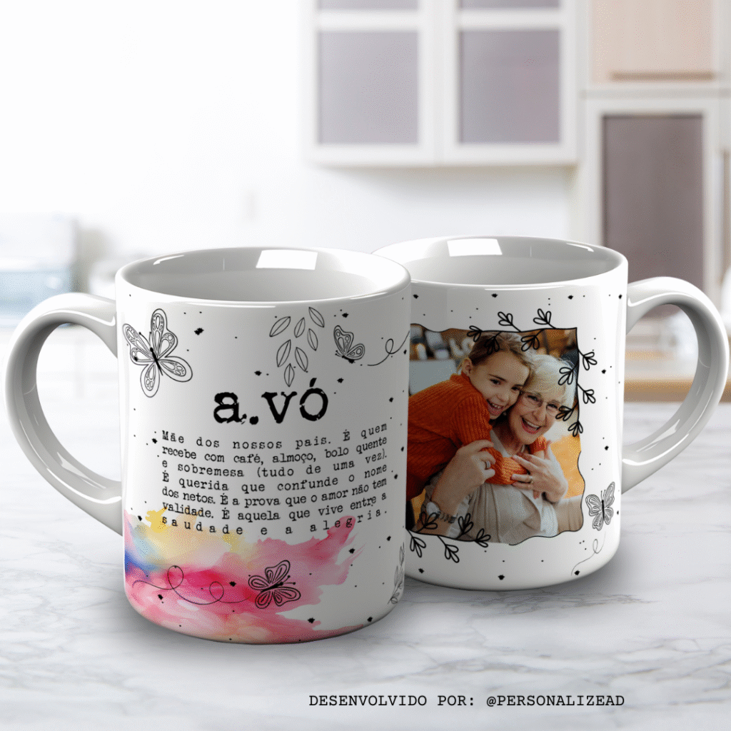 Arte Para Canecas Um Amor de Vó - Imagem 17