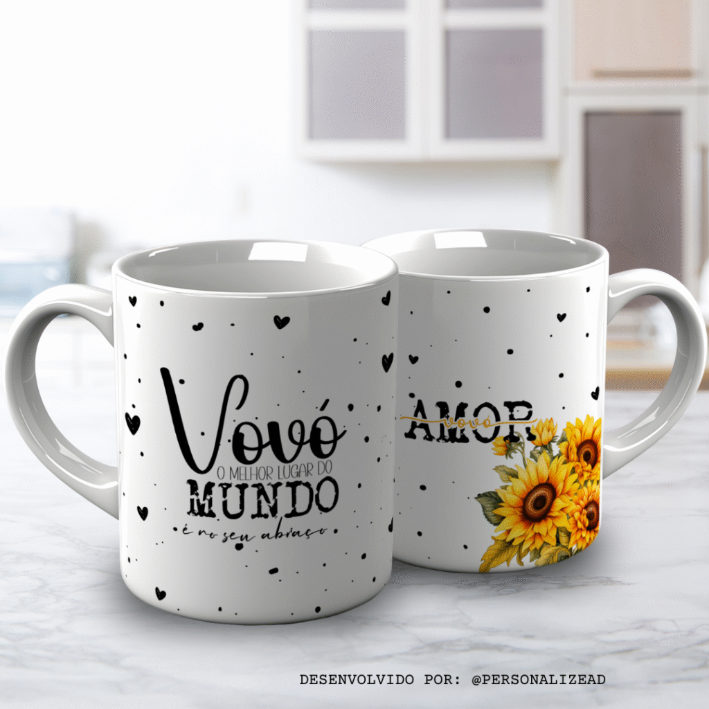 Arte Para Canecas Um Amor de Vó - Imagem 3