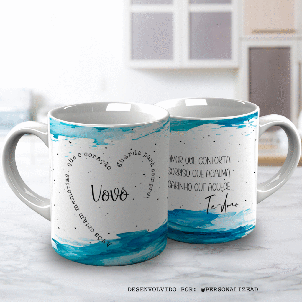 Arte Para Canecas Um Amor de Vó - Imagem 7