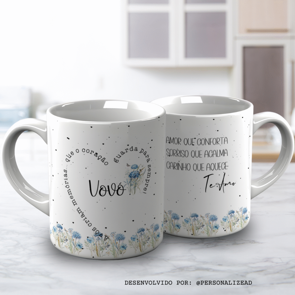 Arte Para Canecas Um Amor de Vó - Imagem 9