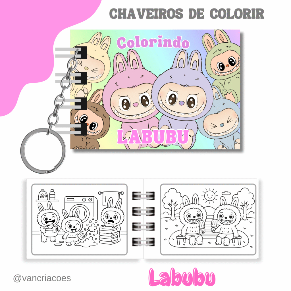 Arquivo Digital Chaveiro Labubu - Imagem 1