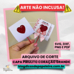 Capa para Pirulito coração Grande - Arte NÃO Inclusa