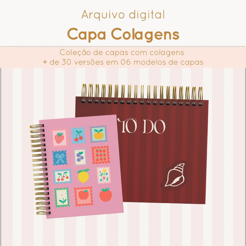 Capas A5 | Coleção Colagens - Drive da Cris