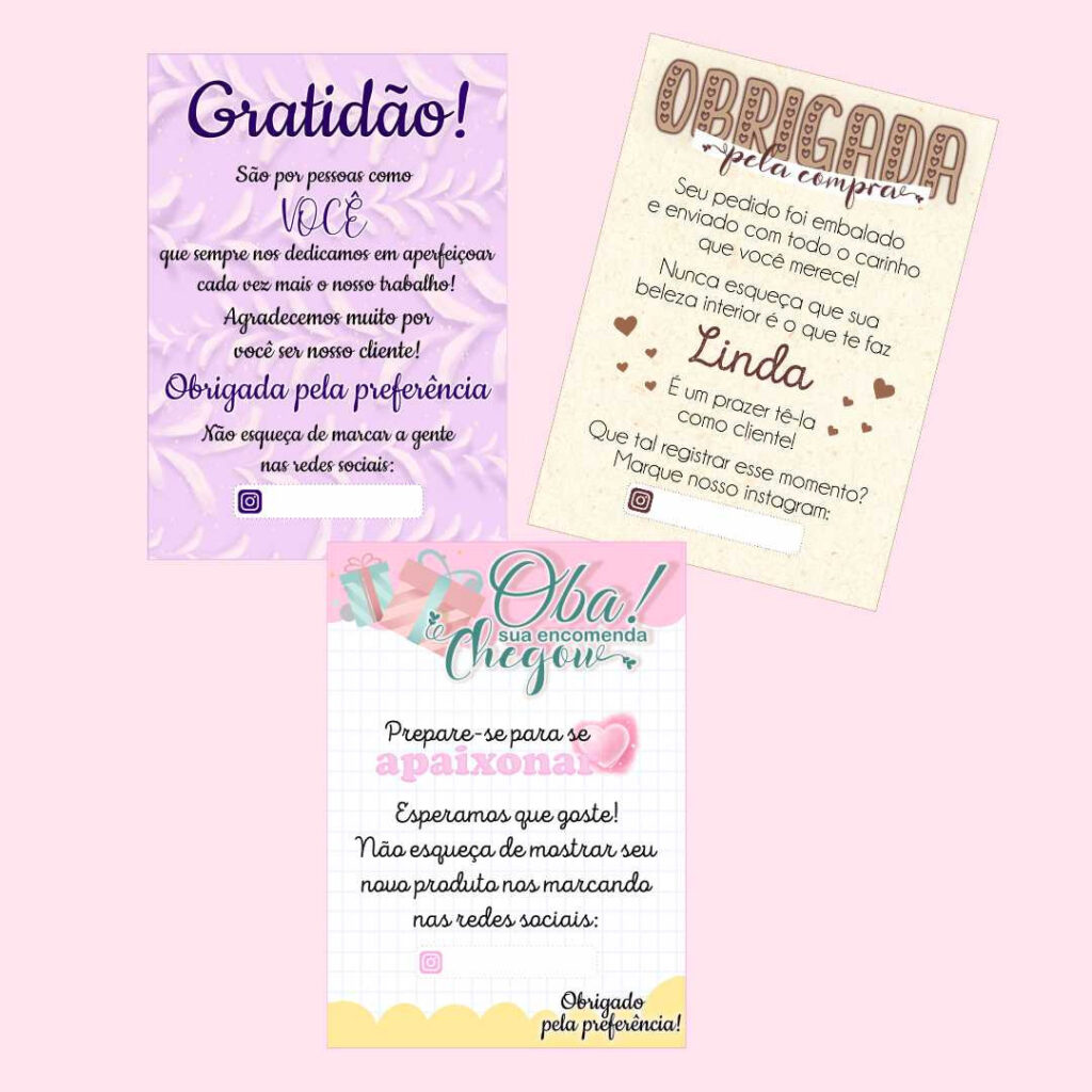 PDF Cartão de Agradecimento - Cliente - Imagem 1