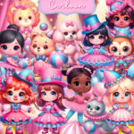 Kit Digital Circo Rosa Cartoon