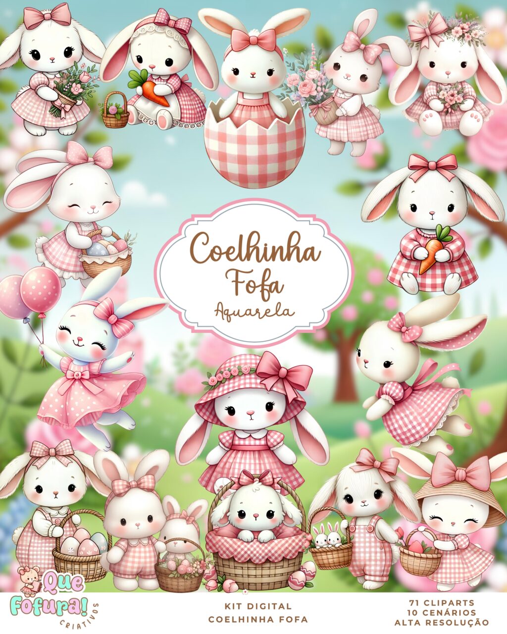 Kit Digital Coelhinha Fofa - Imagem 1