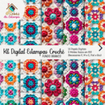 Kit Digital - Crochê 3D Fundo Branco